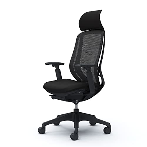オカムラ オフィスチェア 完成品 組立不要 シルフィー エクストラハイバック 背メッシュ アジャストアーム ブラック樹脂脚 ブラックフレーム ブラック C68AZR-FMP1