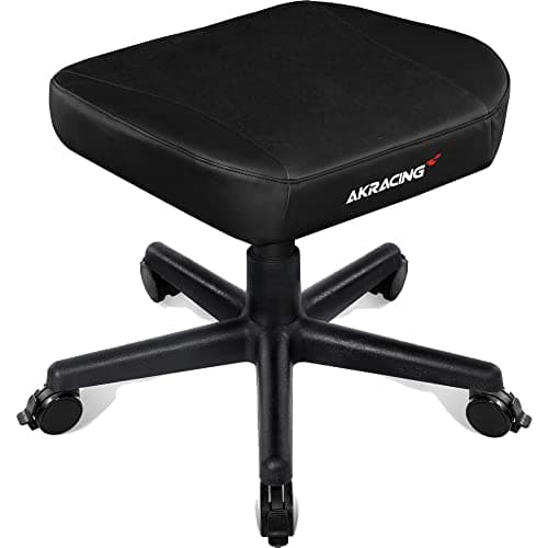 AKRacing ゲーミングチェア オットマン フットレスト ブラック 黒 高耐久PUレザー 在宅 リモート 3年保証