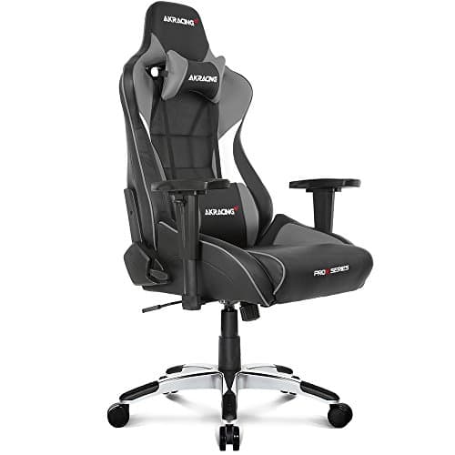 AKRacing ゲーミングチェア デスクチェア 勉強椅子 学習椅子 グレー 灰 Pro-X V2 高耐久PUレザー 180度リクライニング 在宅 リモート 5年保証